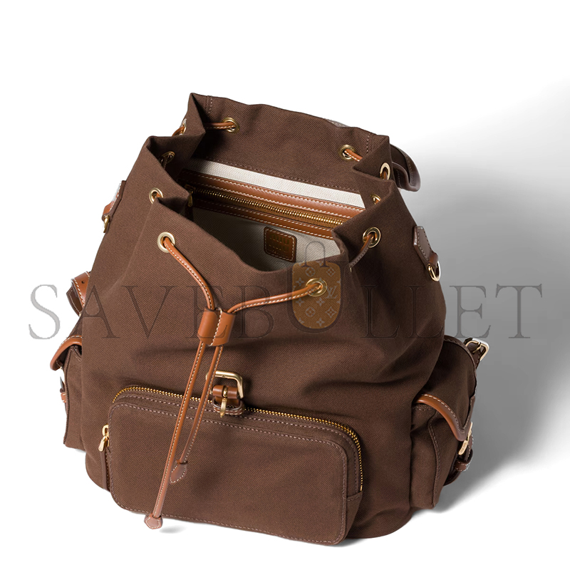 MIU MIU CANVAS AND LEATHER BACKPACK 5BZ042 (29.5*25*12.5cm) MIU MIU CANVAS AND LEATHER BACKPACK 5BZ042 (29.5*25*12.5cm)